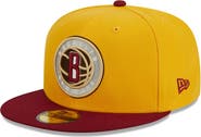 New Era Men's New Era Yellow/Red Brooklyn Nets Fall Leaves 2-Tone 59FIFTY Fitted Hat