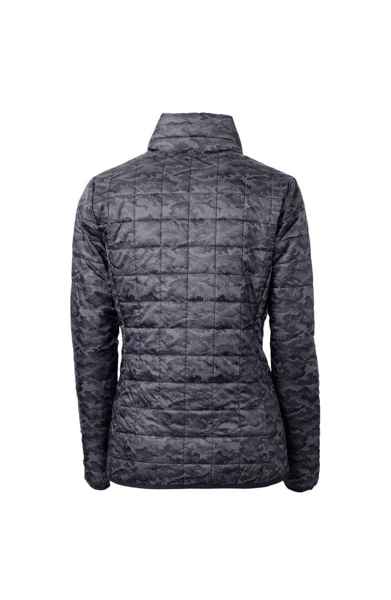 Cutter & Buck Women's Cutter & Buck Black New England Patriots Throwback Logo Rainier PrimaLoft Printed Full-Zip Puffer Jacket, Alternate, color, 