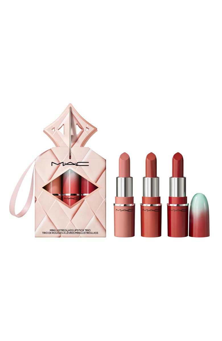 MAC Cosmetics Wildest Gleams Mini Lustreglass Lipstick Gift Set $45 Value, Main, color, Classics