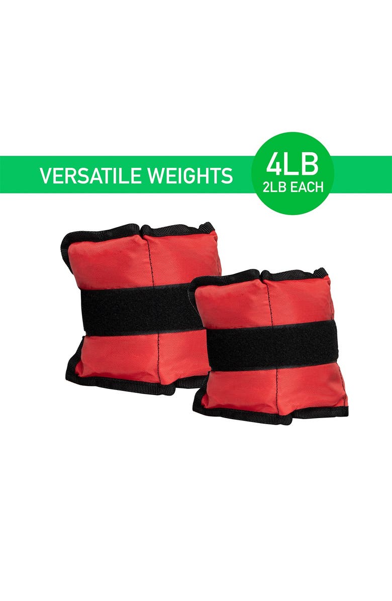 MIND READER 2 lb Adjustable Ankle & Wrist Weights - Set of 2, Alternate, color, 