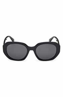 Max Mara 54mm Round Sunglasses