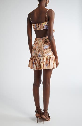 Coco Floral Print Bow Detail Minidres