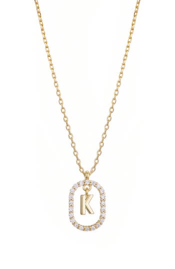 Adornia Floating Letter Initial Cubic Zirconia Pendant Necklace