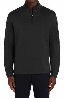 Bugatchi Cotton Blend Quarter Zip Sweater