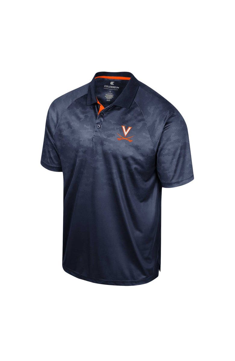 COLOSSEUM Men's Colosseum Navy Virginia Cavaliers Honeycomb Raglan Polo, Alternate, color, Navy