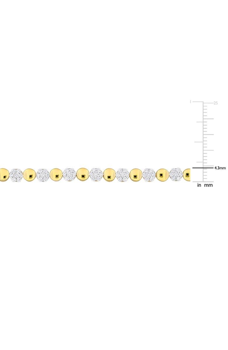 Julianna B. Diamond Circle Flower Tennis Bracelet 10k, Alternate, color, 10K Yellow Gold