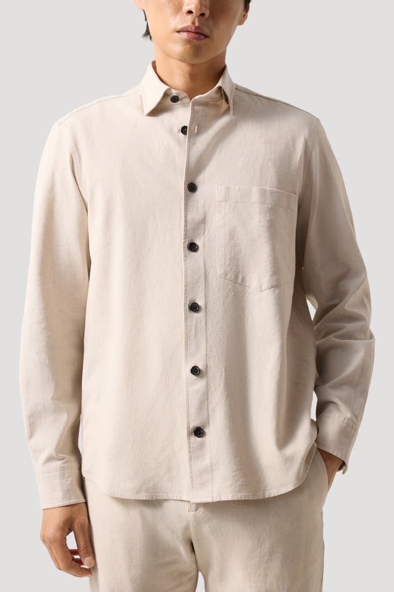 Linen Blend Shirt Heiko, Alternate, color, Sand