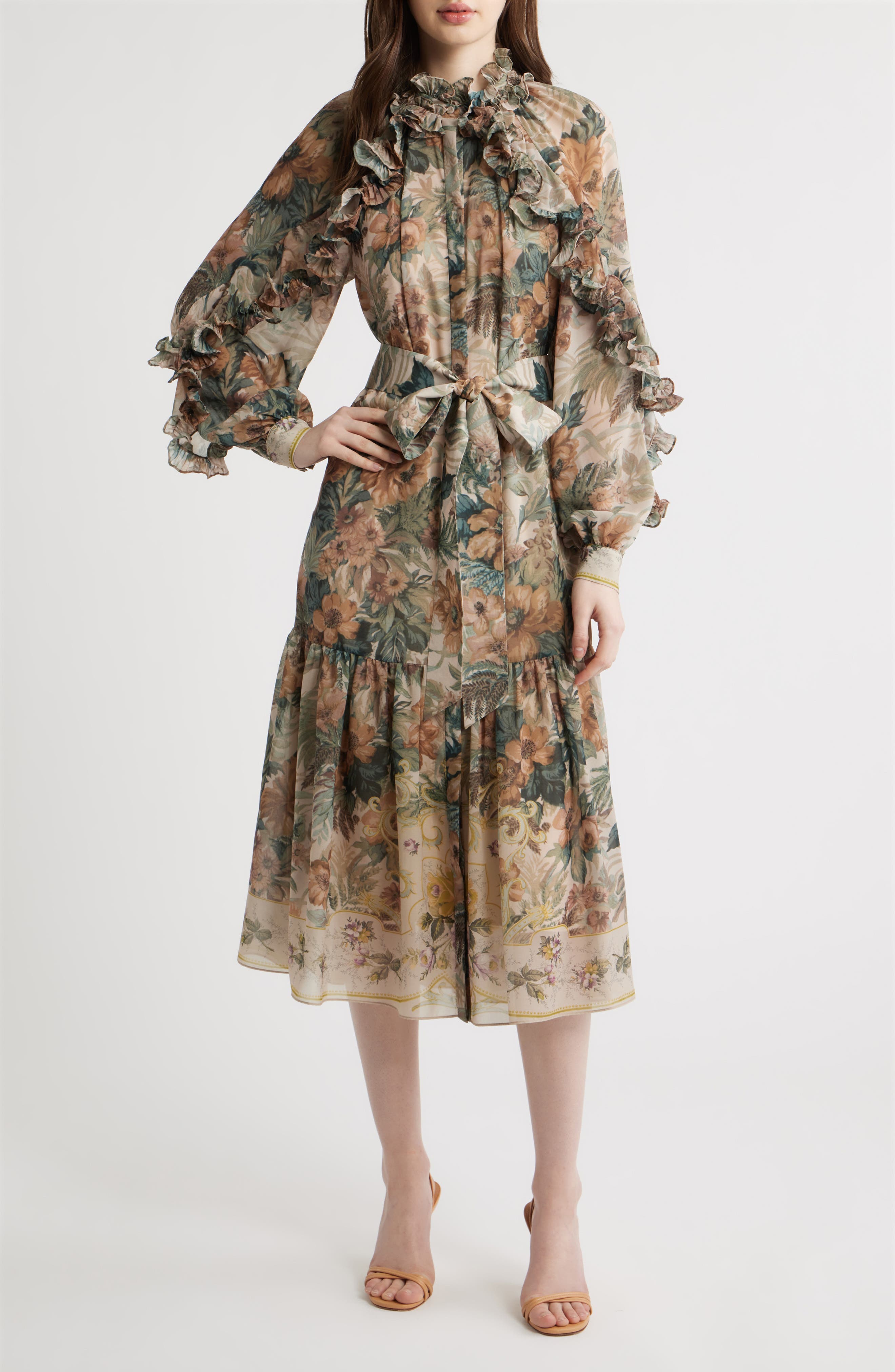 steve madden amanda midi dress Steve Madden Womens Amanda Printed Long Maxi Dress Green M