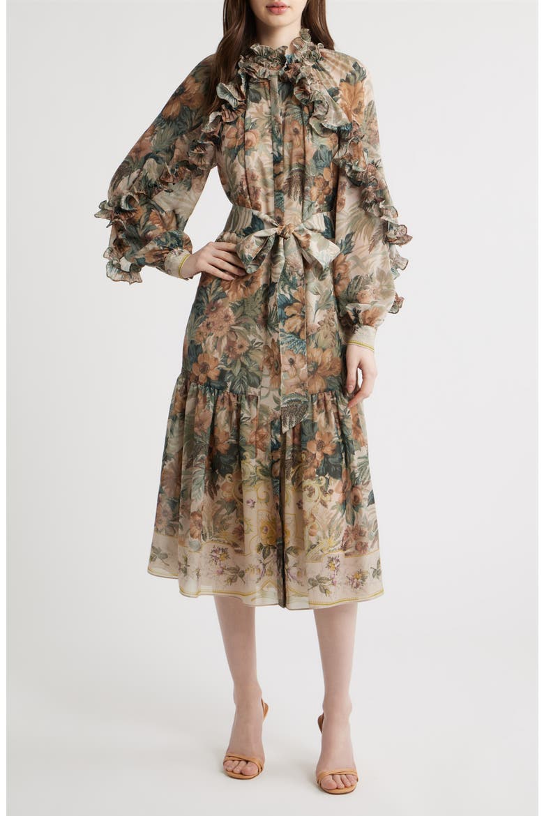 long sleeve floral midi dress Petal and Pup Women's Kolby Long Sleeve Midi Dress