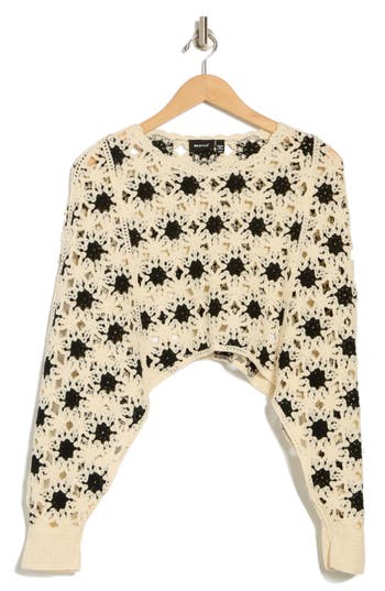 RDI RDI OPEN STITCH CREWNECK SWEATER