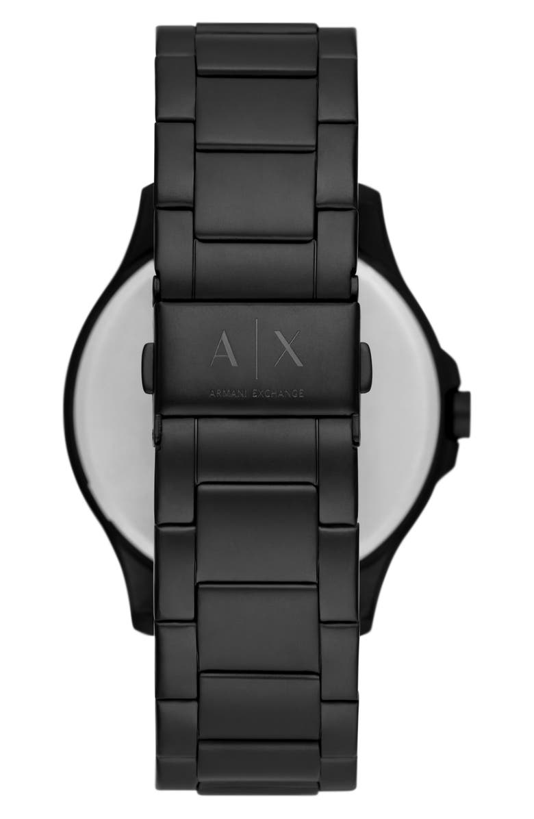 AX Armani Exchange Hampton Black Bracelet Watch, 46mm, Alternate, color, Black