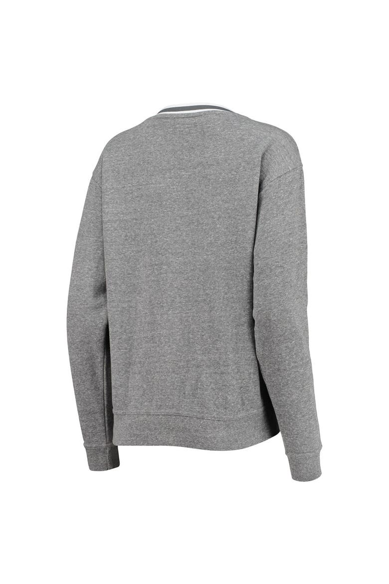 Women's League Collegiate Wear Heathered Gray Alabama Crimson Tide Victory Springs Tri-Blend V-Neck Pullover Sweatshirt, Alternate, color, Heather Gray