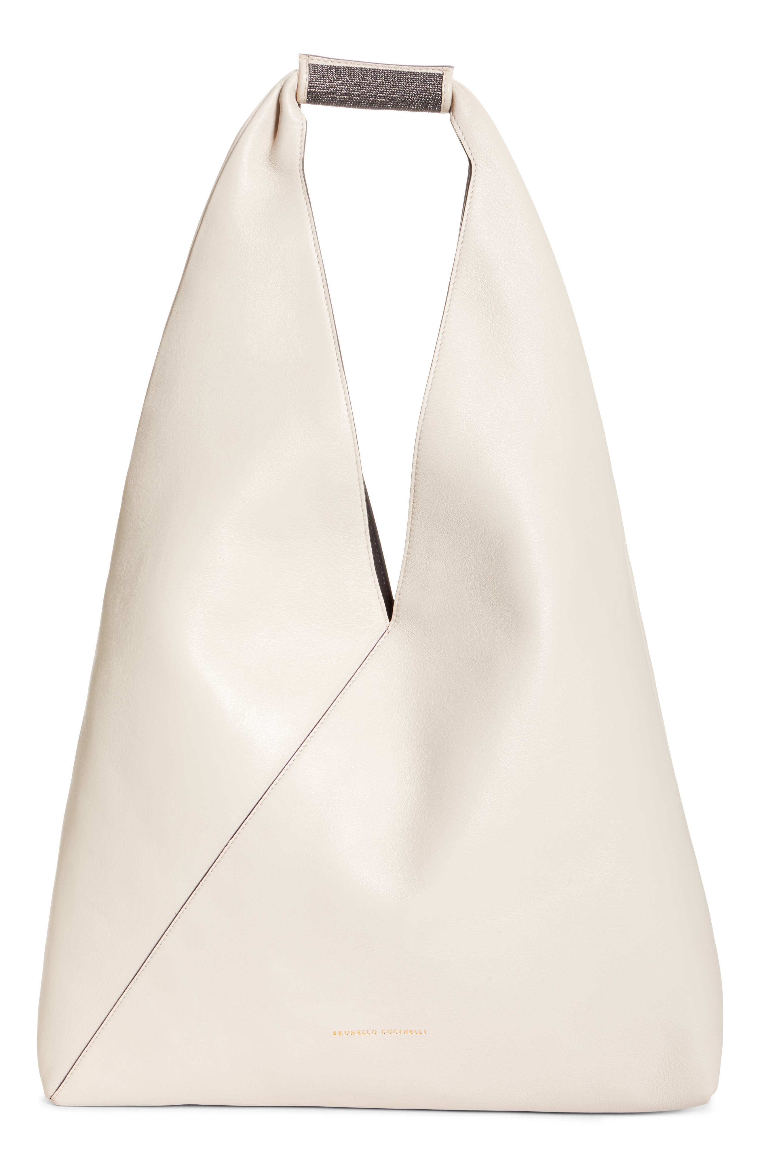 Brunello Cucinelli Leather Wrap Hobo Bag, Main, color, 