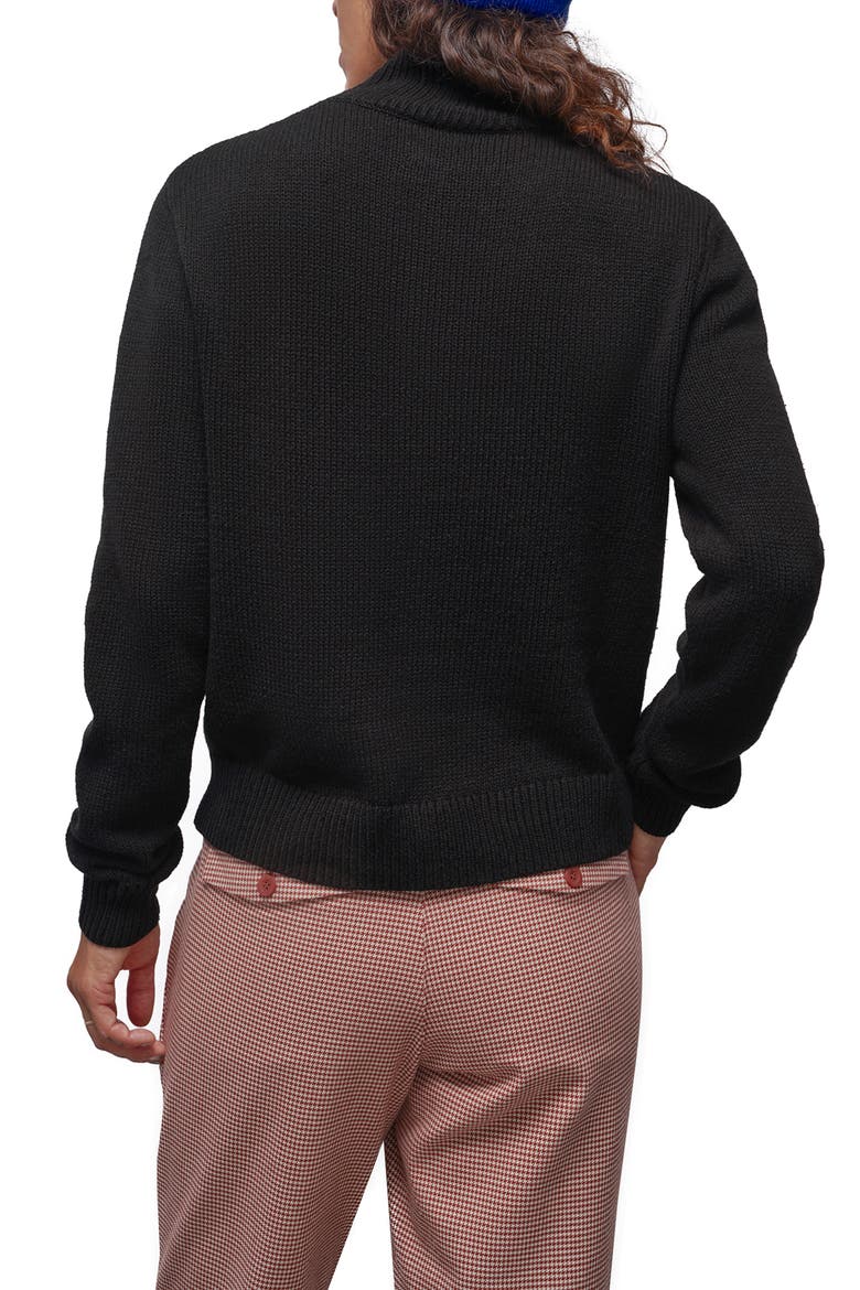 The Everyday Mock Neck Sweater, Alternate, color, BLACK