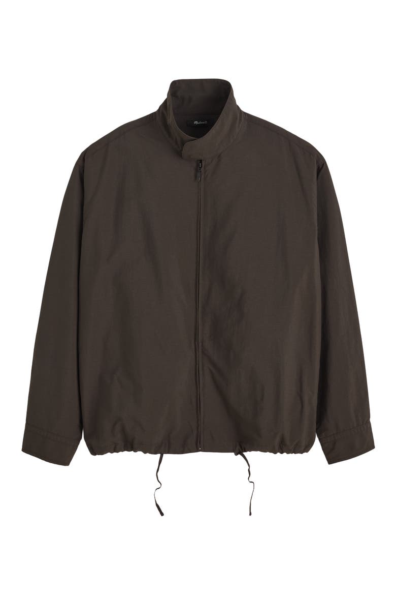Nylon Harrington Jacket, Alternate, color, DARK BROWN