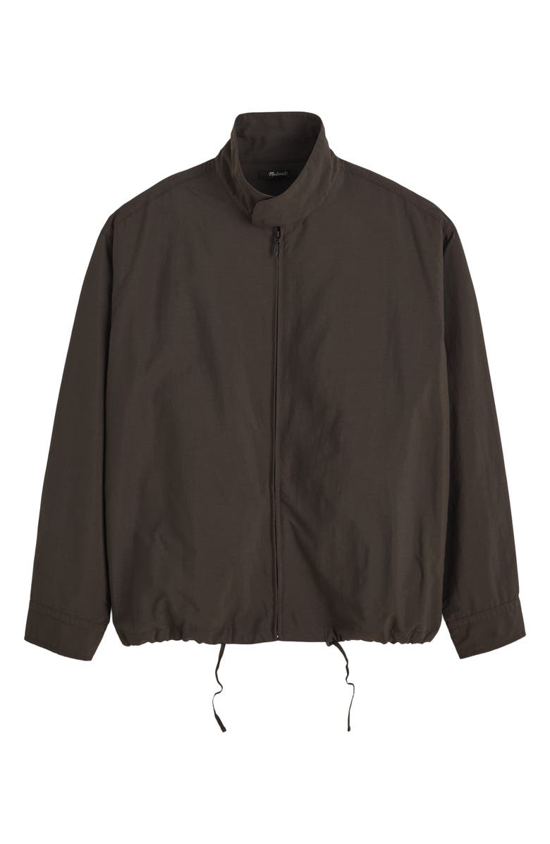 Madewell Nylon Harrington Jacket, Alternate, color, Dark Brown