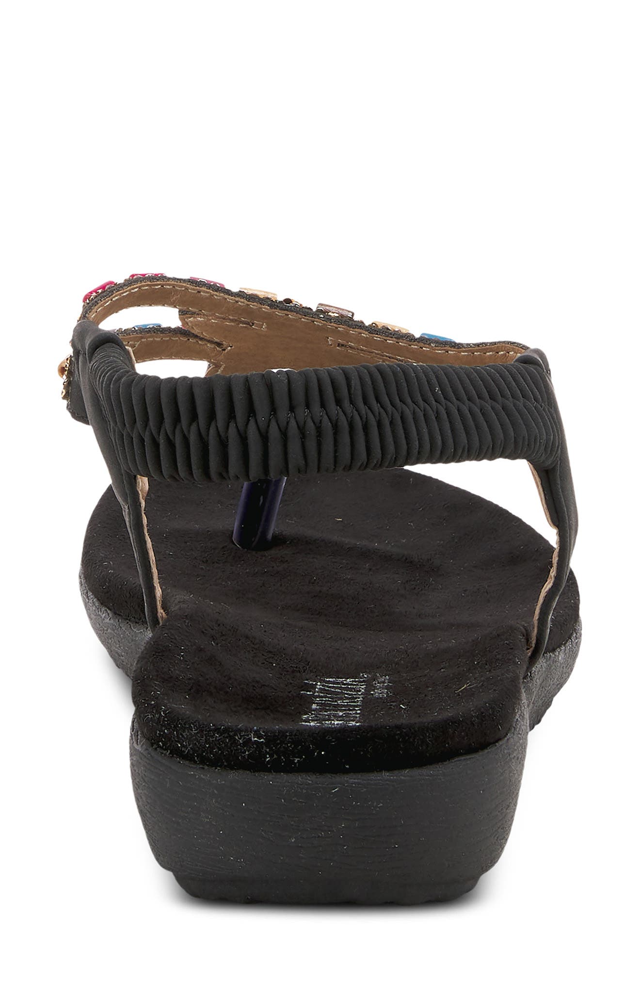Crema Thong Sandal, Alternate, color, BLACK
