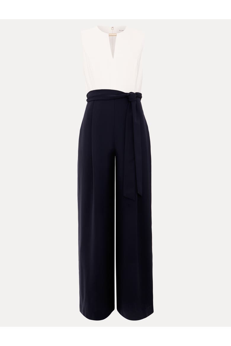 Brylee Wide Leg Jumpsuit, Alternate, color, Navy/Ivory