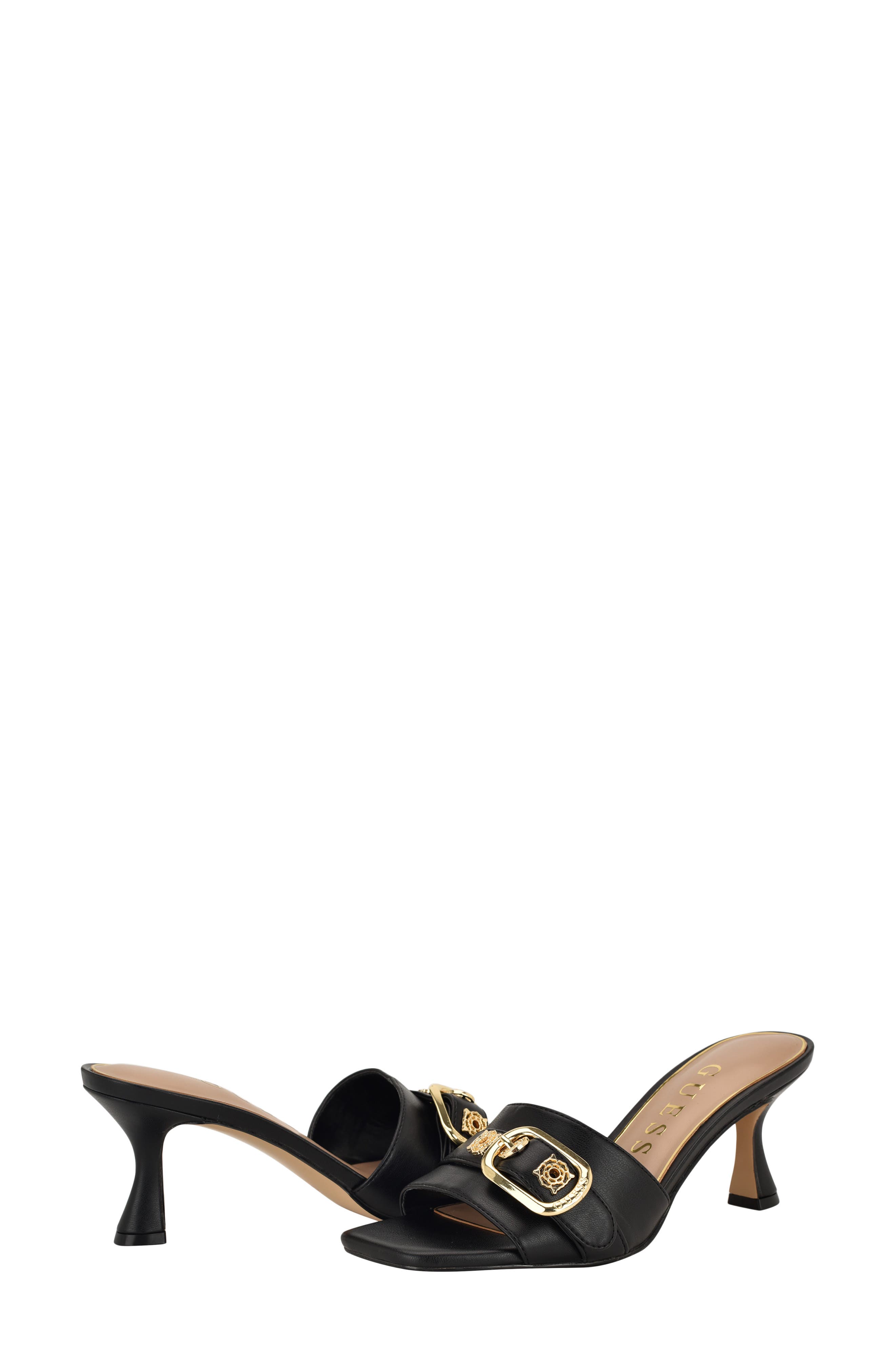 GUESS Dittara Slide Sandal, Alternate, color, Black