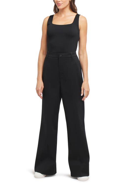 Spanx The Perfect Pant Wide-leg Stretch-jersey Trousers In Classic Black