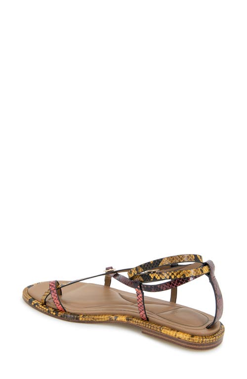 Kenneth Cole Paros Ankle Strap Sandal In Multi Post Snake