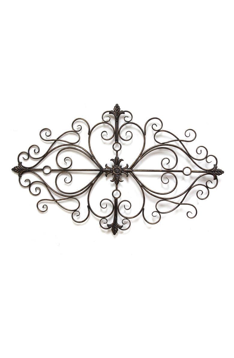 PARKLAND COLLECTION Black Traditional Scroll Wall Decor, Main, color, Black