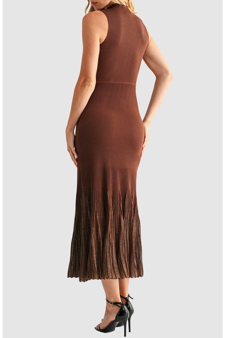 Sleeveless Mermaid Hem Sweater Dress, Alternate, color, BROWN