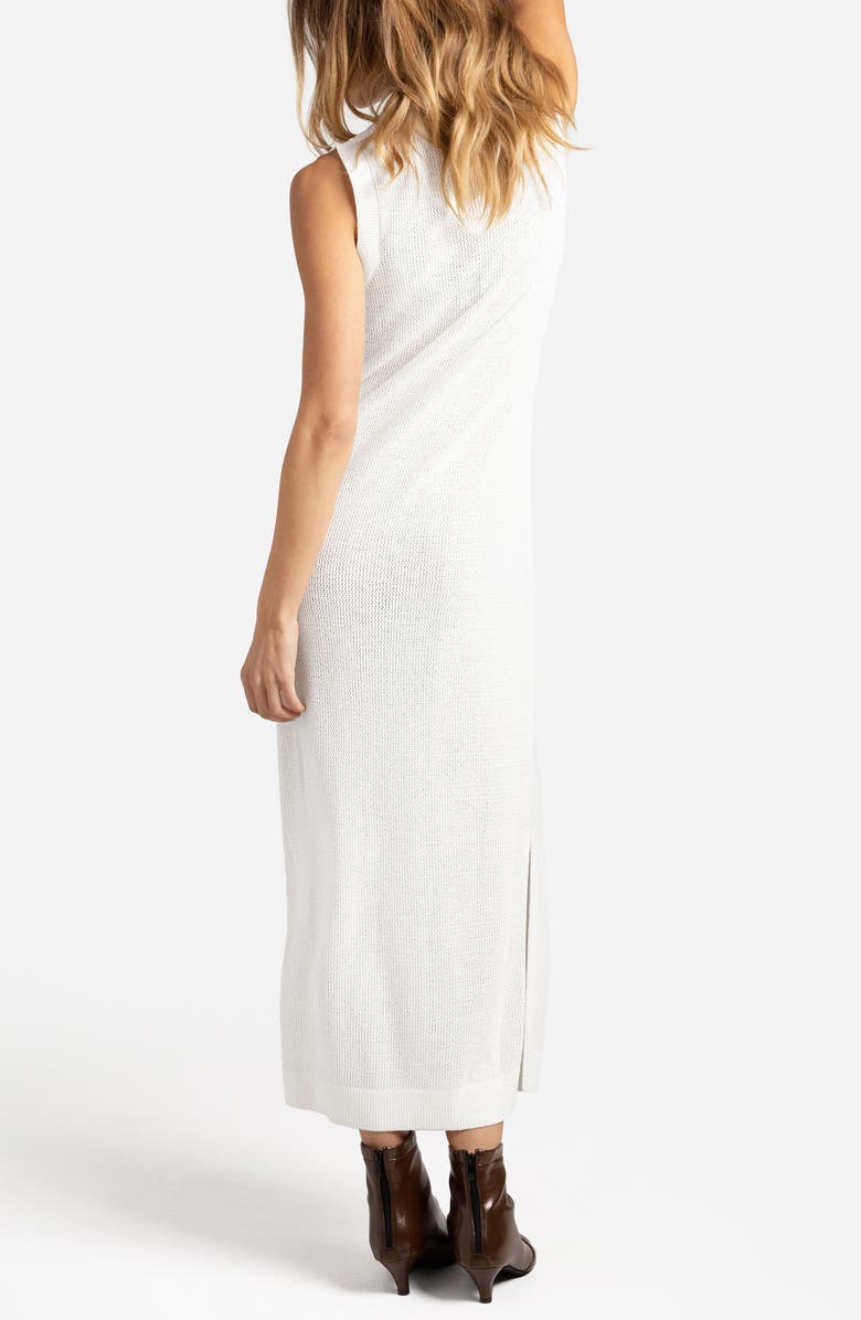 Sunday Citizen Knit Slit Hem NIghtgown, Alternate, color, Off White