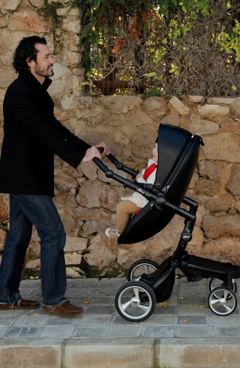 mima Xari Black Chassis Stroller with Reversible Reclining Seat & Carrycot, Alternate, color, 
