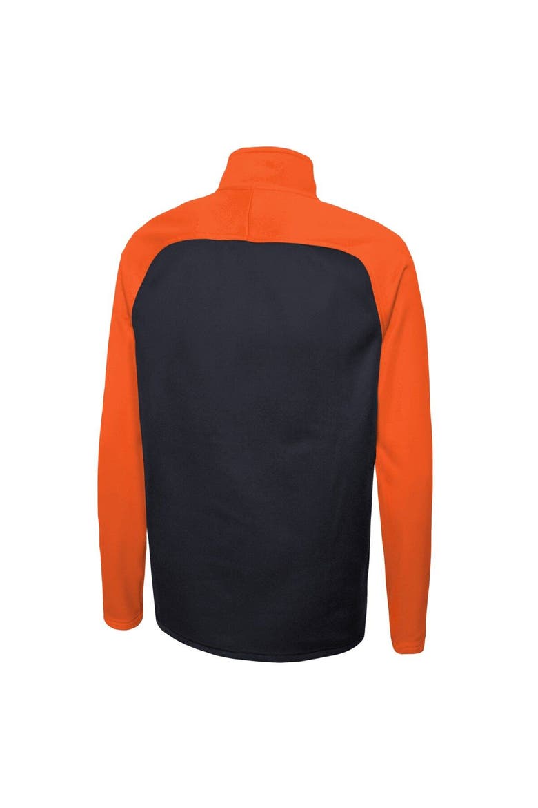 Men's New Era Navy Chicago Bears Combine Authentic O-Line Raglan Half-Zip Jacket, Alternate, color, Navy