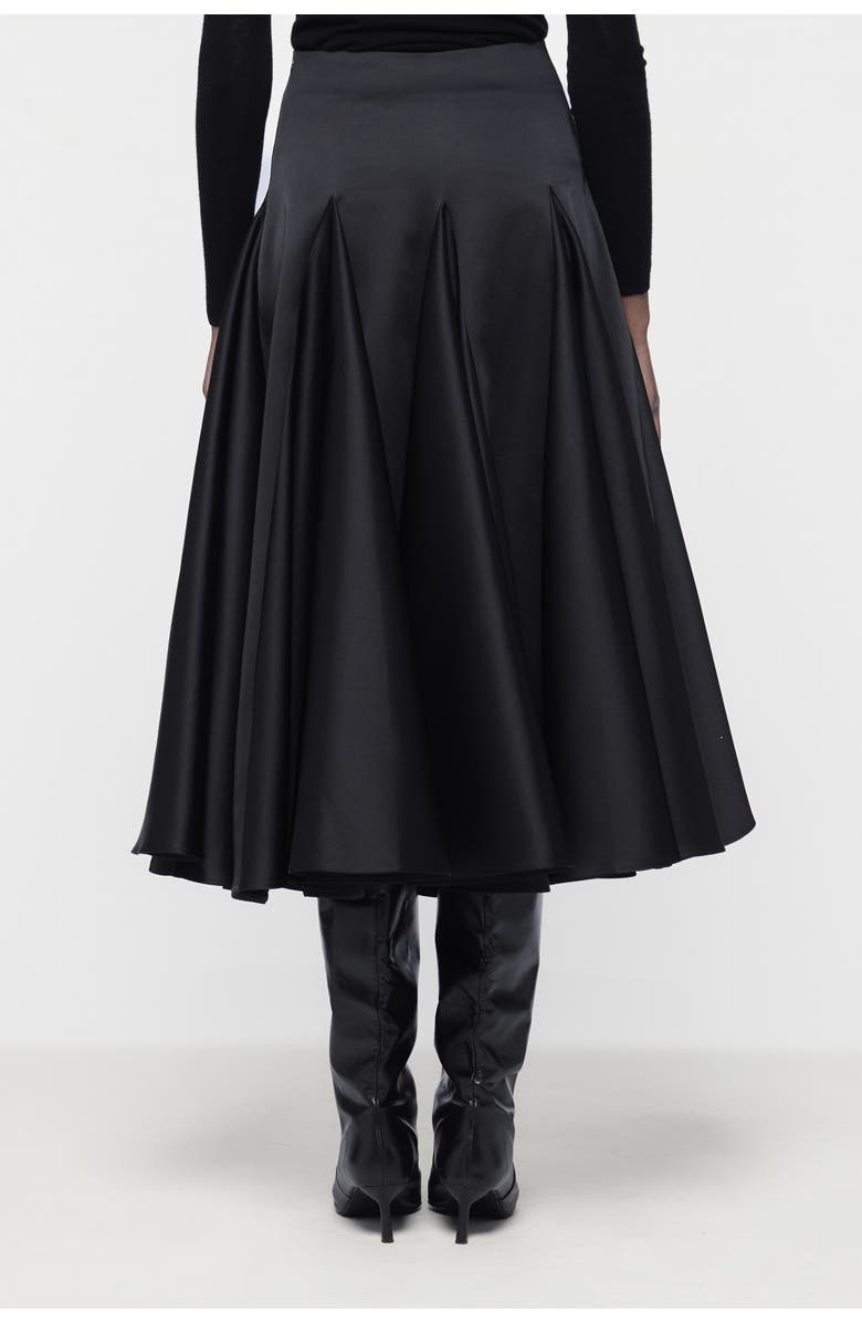 Leem Flared Godet Skirt, Alternate, color, Black