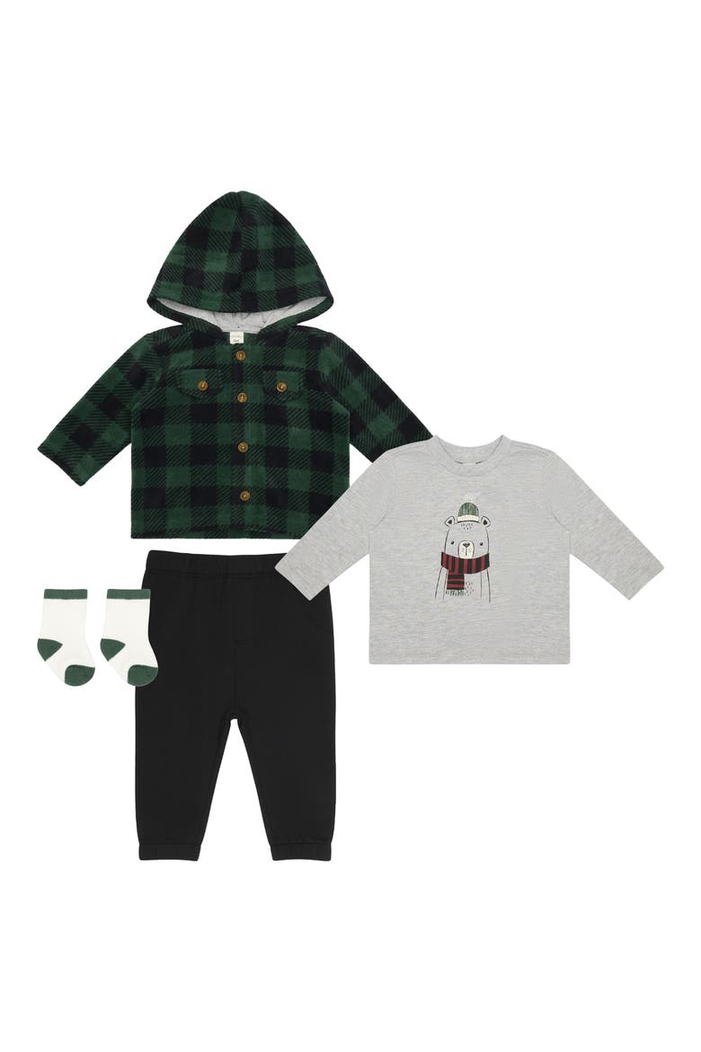 4-Piece Shacket Set, Main, color, CHECK