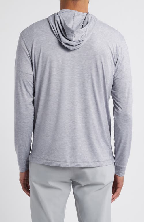 Johnnie-o Welsey Performance Half Zip Hoodie In Seal