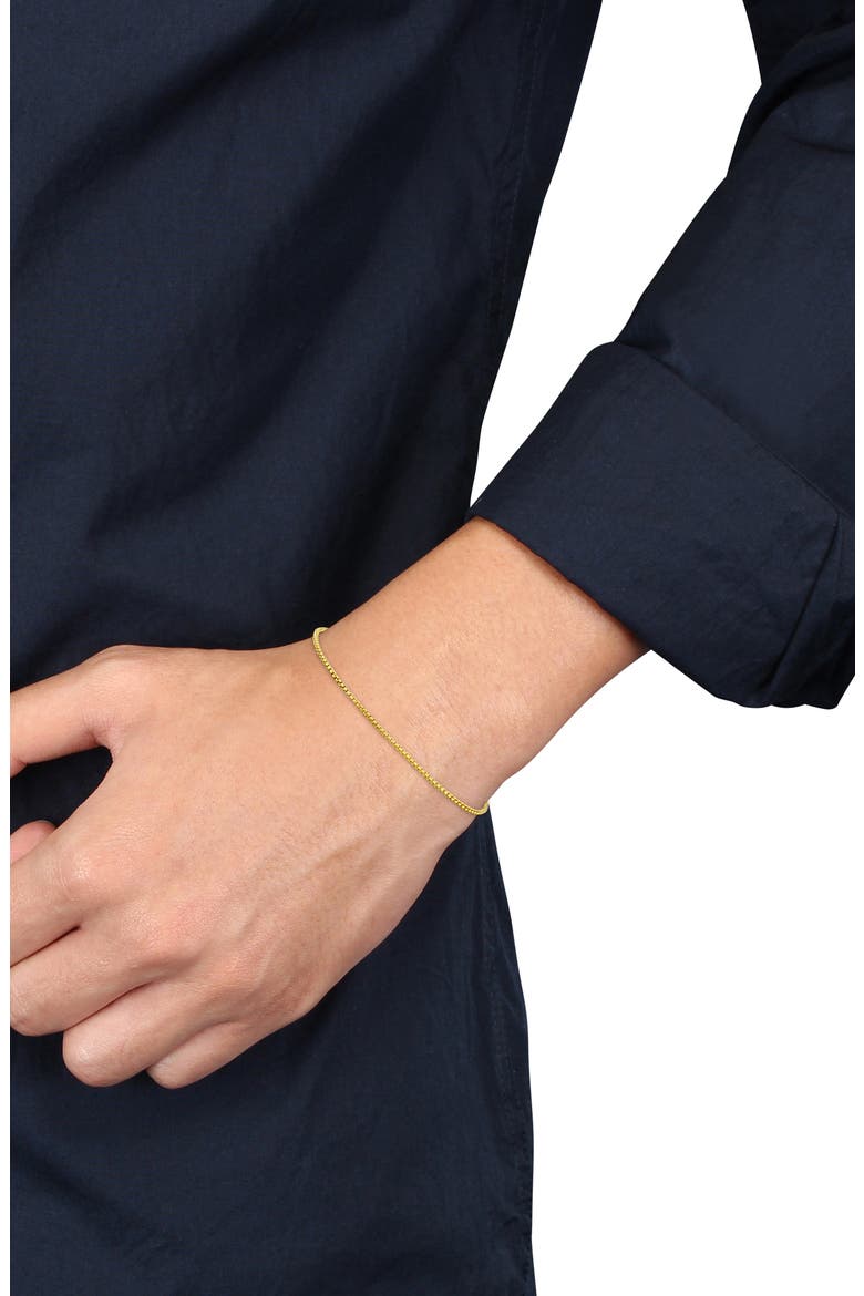 Round Box Link Bracelet, 1.60mm, Alternate, color, GOLD
