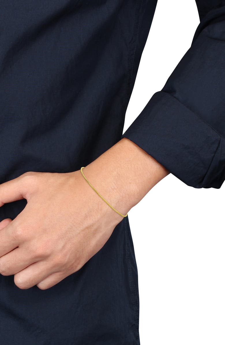 DELMAR Round Box Link Bracelet, 1.60mm, Alternate, color,