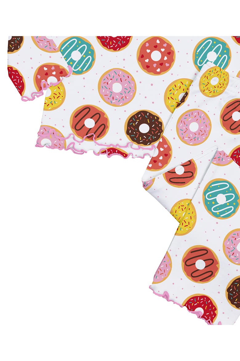 Loose Fit Ruffle PJ Set, Alternate, color, Donut Party