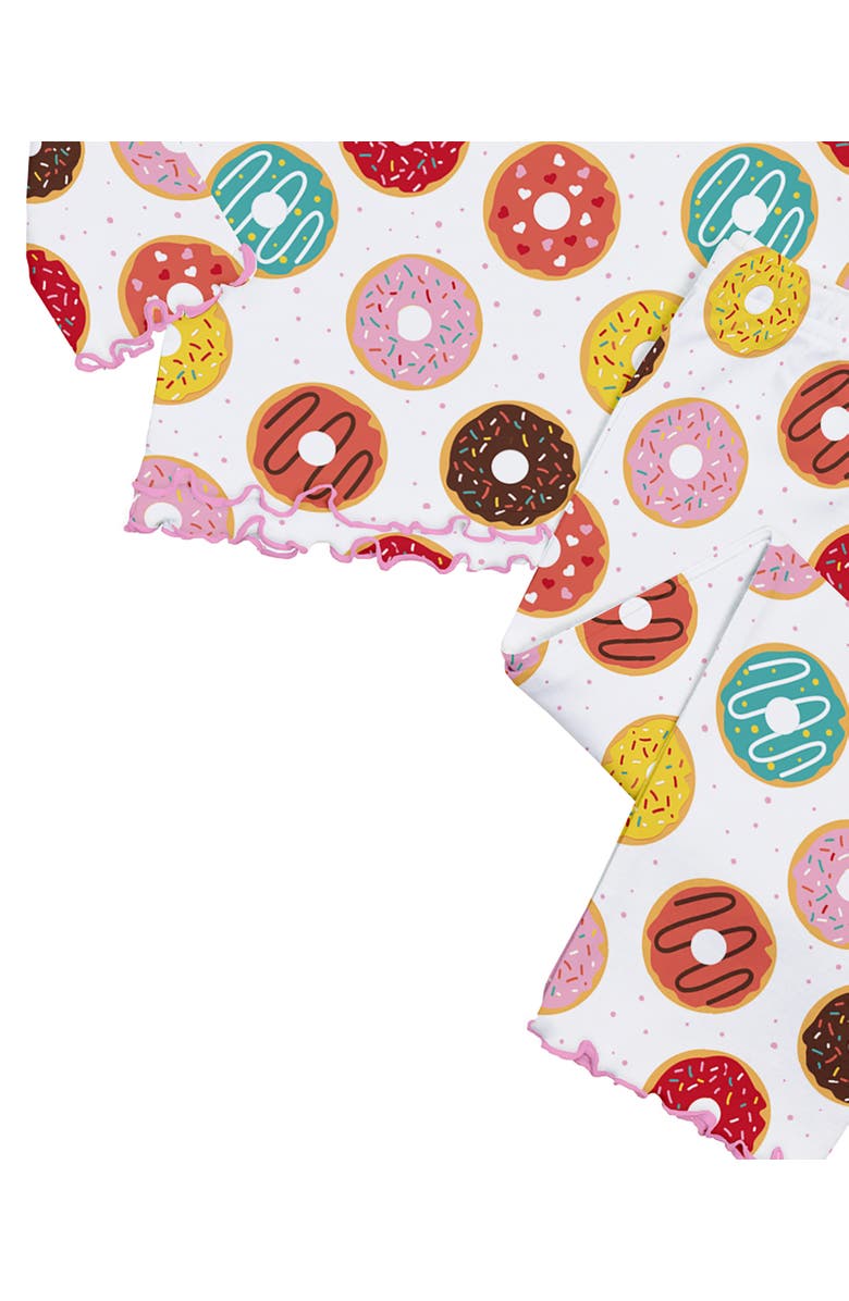Sara’s Prints Loose Fit Ruffle PJ Set, Alternate, color, Donut Party