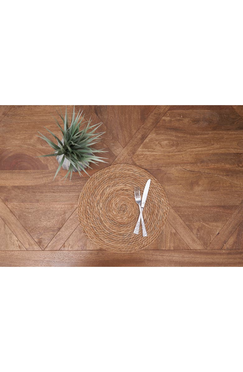 C&F Home Midnight Seagrass Fiber Rush Round Set of 6 Placemats 15", Alternate, color, Brown