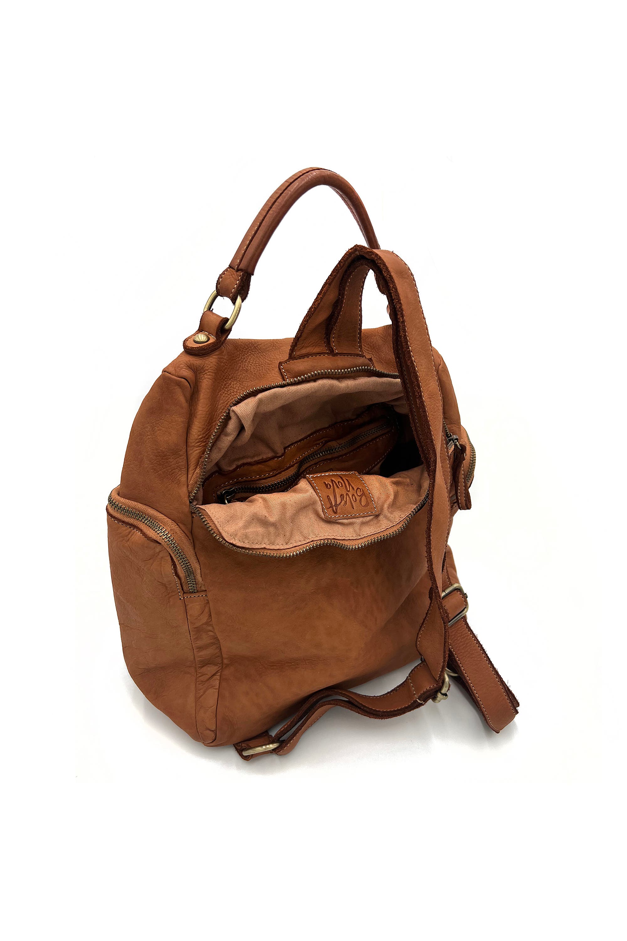Bolsa Nova Mia Backpack, Alternate, color, Cognac