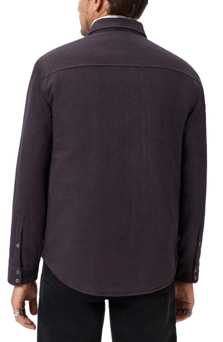 John Varvatos Jameson Herringbone Snap Jacket, Alternate, color, Merlot