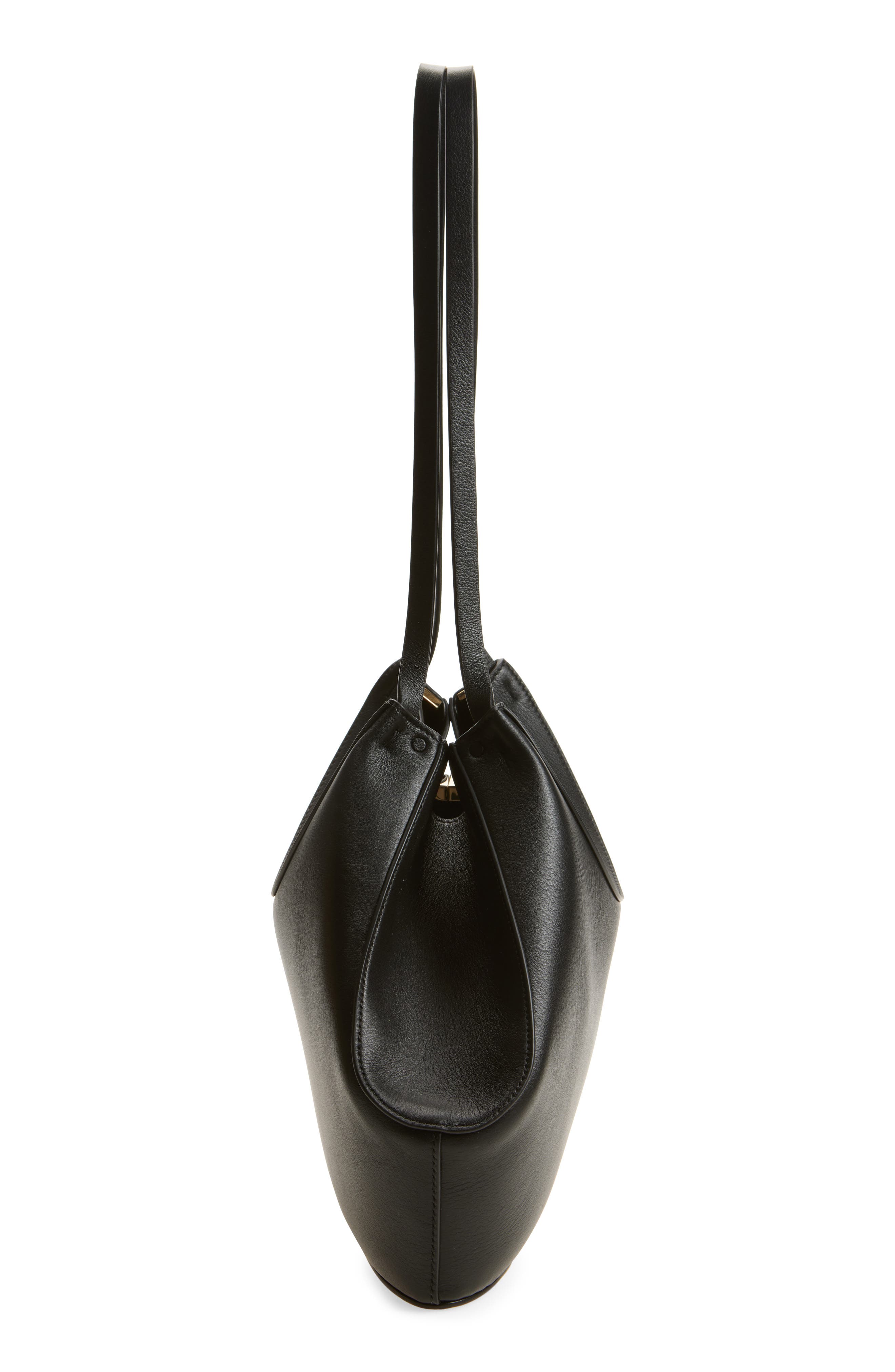 Givenchy Small Facet Leather Tote, Alternate, color, 001-Black