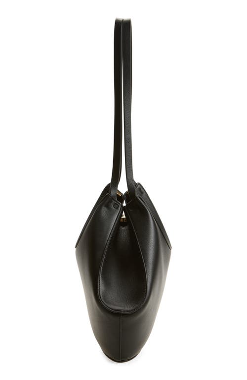 Givenchy Small Facet Leather Tote In Black