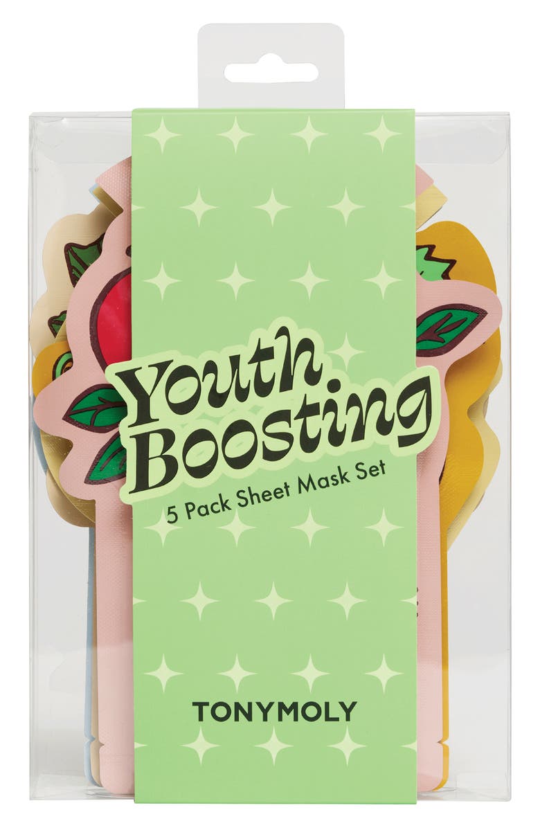 TONYMOLY Youth Boosting Set of 5 Sheet Mask Set, Main, color, 