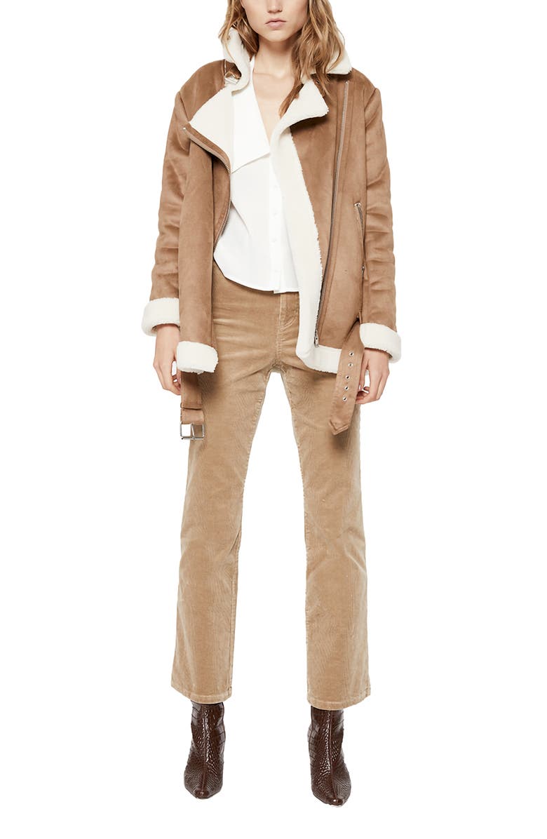Bardot Faux Shearling Jacket, Alternate, color, 