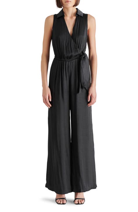 Nadya Tie Waist Satin Jumpsuit