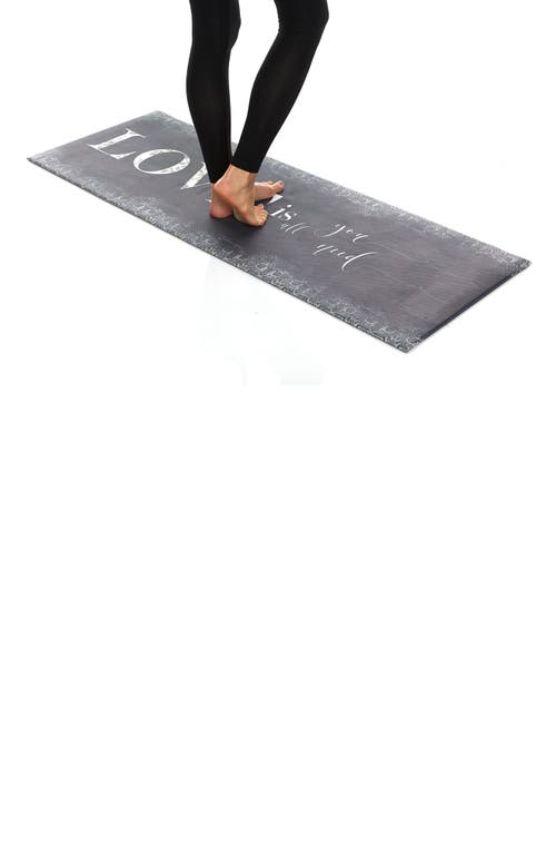 J&v Textiles J And V Textiles Antifatigue Love Kitchen Mat In Red