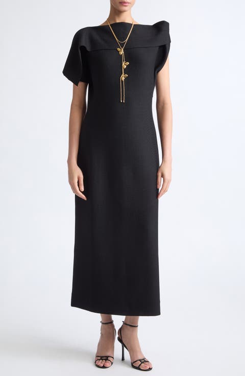 Drape Neck Sweater Dress