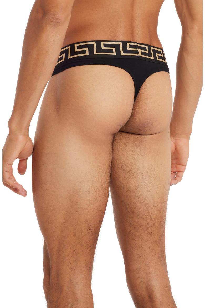Greca Border Jockstrap, Alternate, color, BLACK/ GOLD