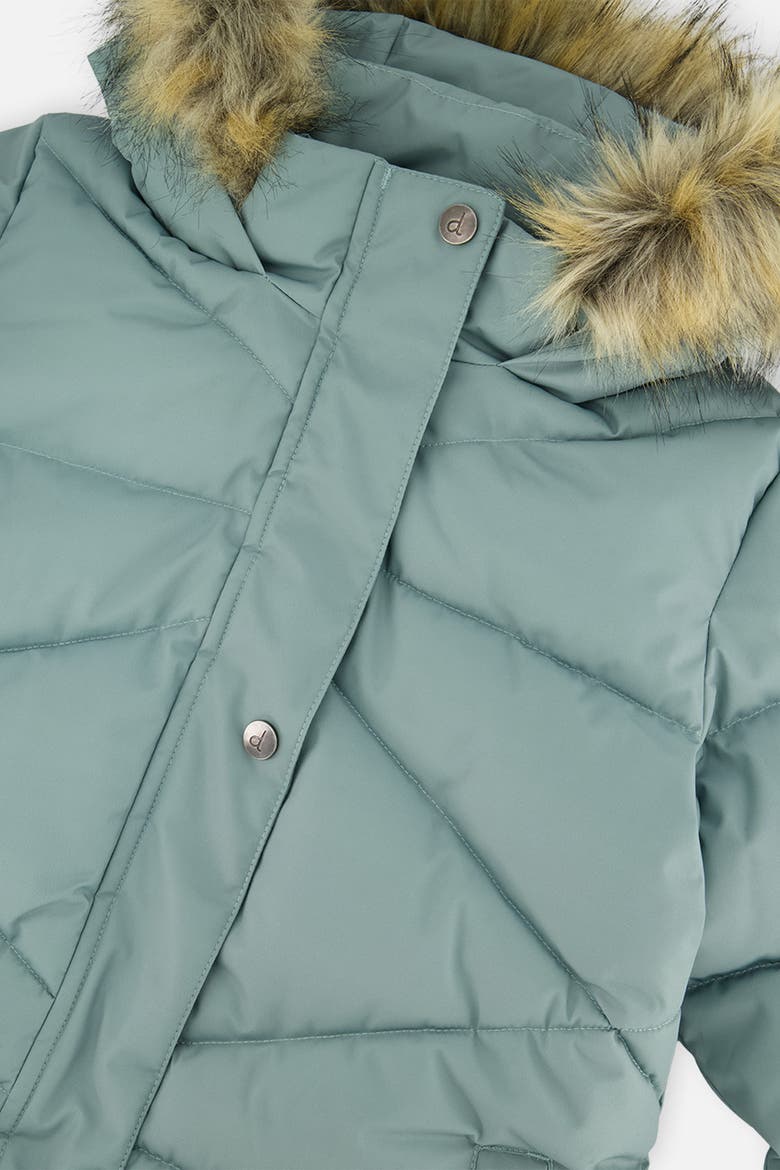 Long Fleece Lined Diamond Quilted Winter Puffer Coat, Alternate, color, Sage Green