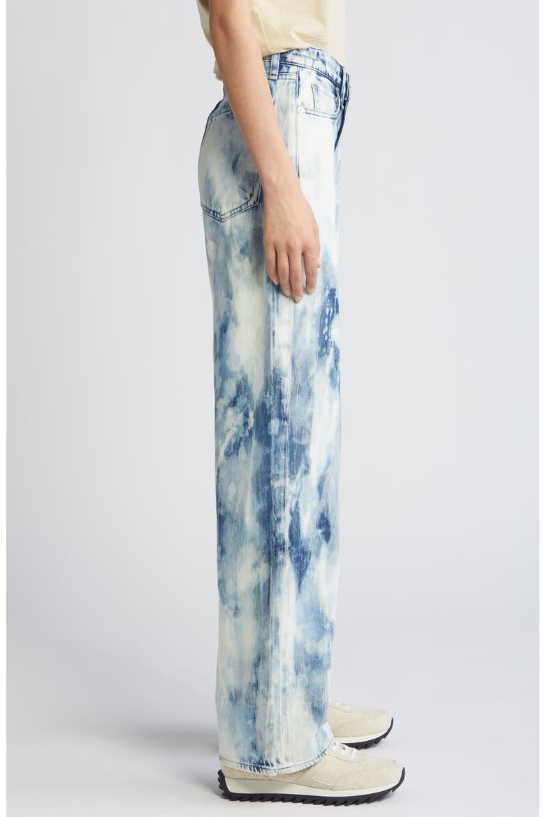 Logan Bleach Splatter Wide Leg Jeans, Alternate, color, INDWATERCO